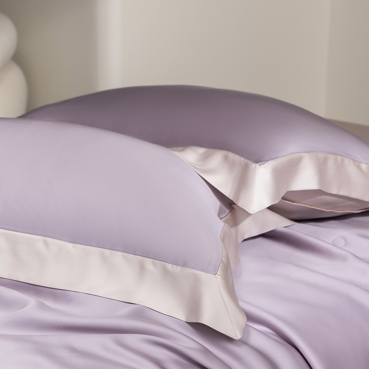 91家纺网 家纺一手货源 找家纺 佳汐蓝家纺 2026新款进口奥地利兰精天丝丝颜悦色-夏被四件套 丁香紫