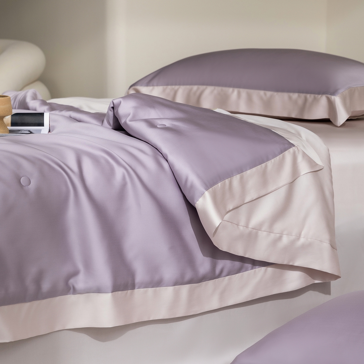 91家纺网 家纺一手货源 找家纺 佳汐蓝家纺 2026新款进口奥地利兰精天丝丝颜悦色-夏被四件套 丁香紫