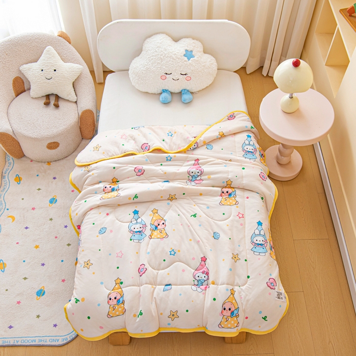 鱼宝 2026春夏新款数码印花儿童凉感丝夏被夏凉被空调被 星星梦
