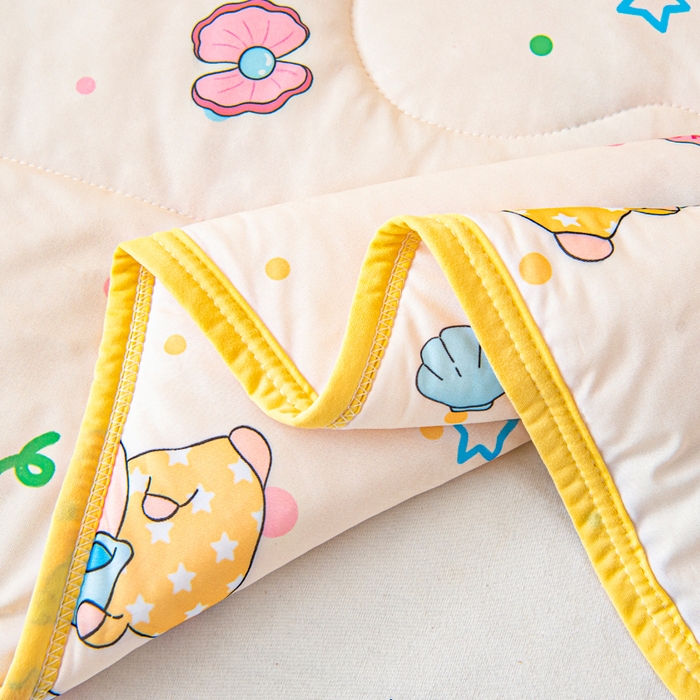 91家纺网 家纺一手货源 找家纺 鱼宝 2026春夏新款数码印花儿童凉感丝夏被夏凉被空调被 星星梦