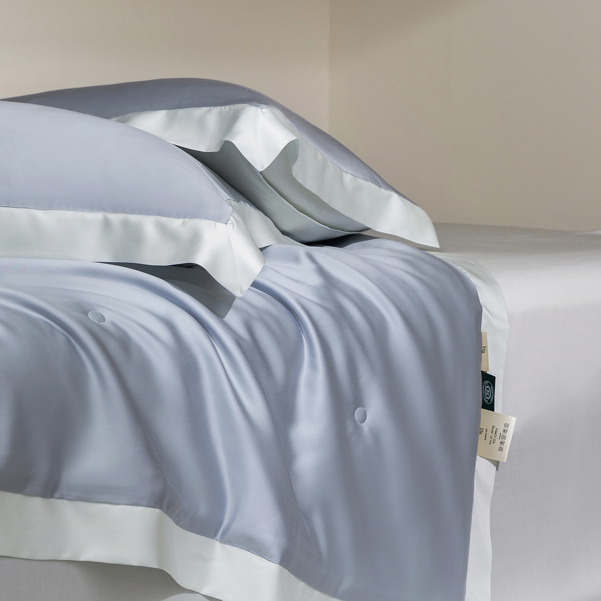 91家纺网 家纺一手货源 找家纺 佳汐蓝家纺 2026新款进口奥地利兰精天丝丝颜悦色-夏被四件套 灵境兰