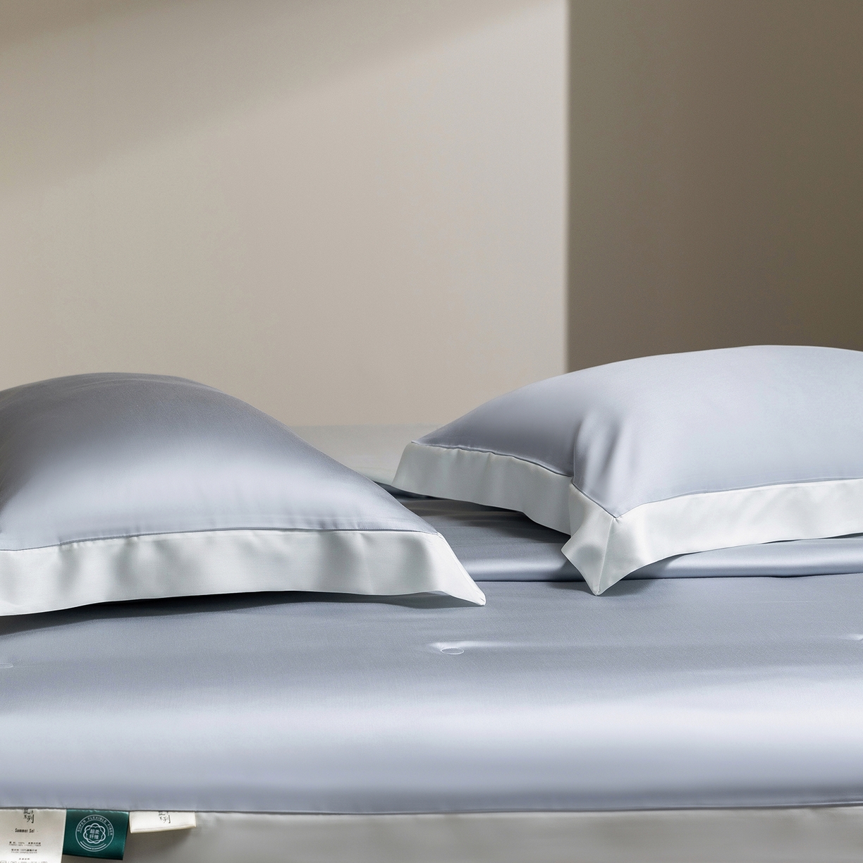 91家纺网 家纺一手货源 找家纺 佳汐蓝家纺 2026新款进口奥地利兰精天丝丝颜悦色-夏被四件套 灵境兰