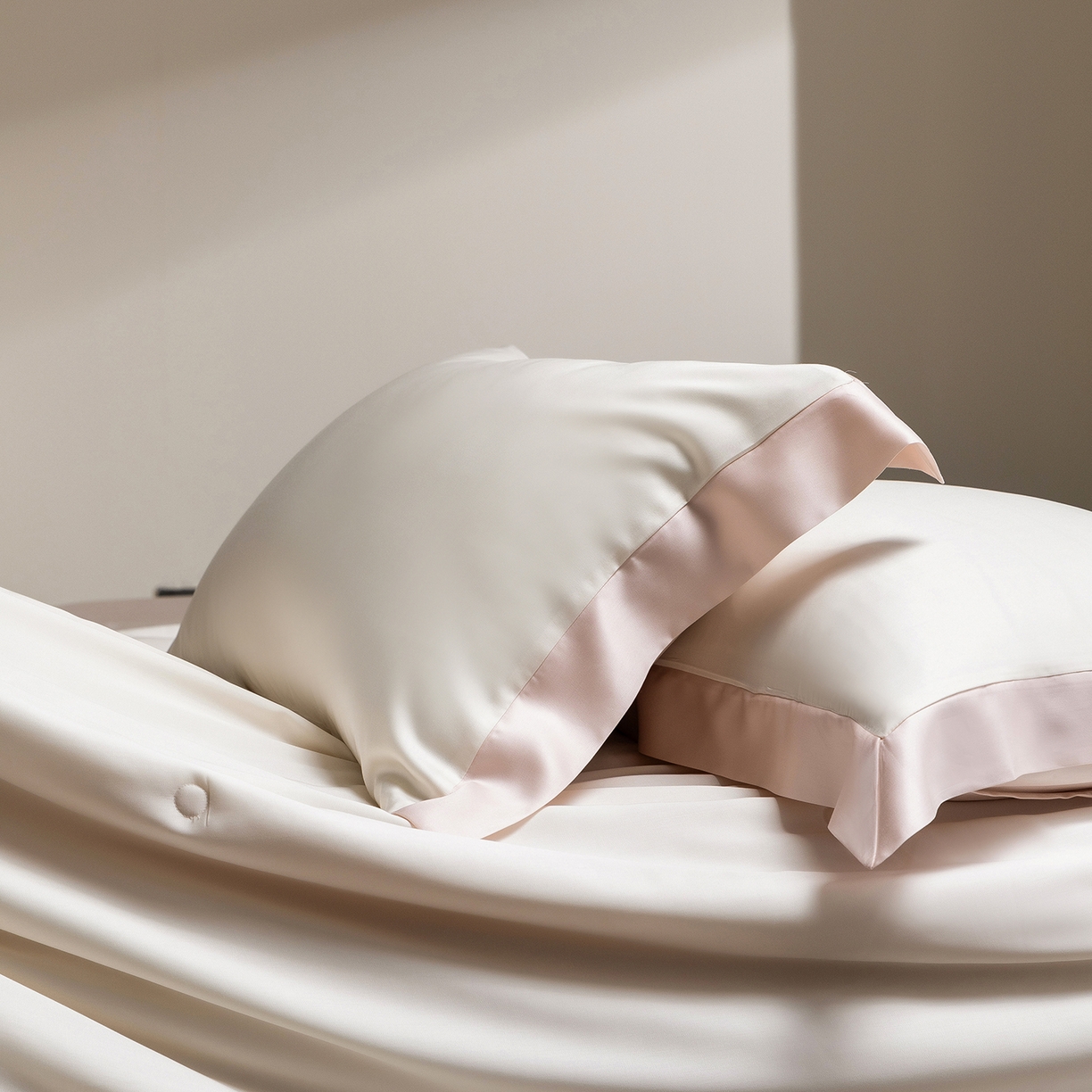 91家纺网 家纺一手货源 找家纺 佳汐蓝家纺 2026新款进口奥地利兰精天丝丝颜悦色-夏被四件套 杏云粉