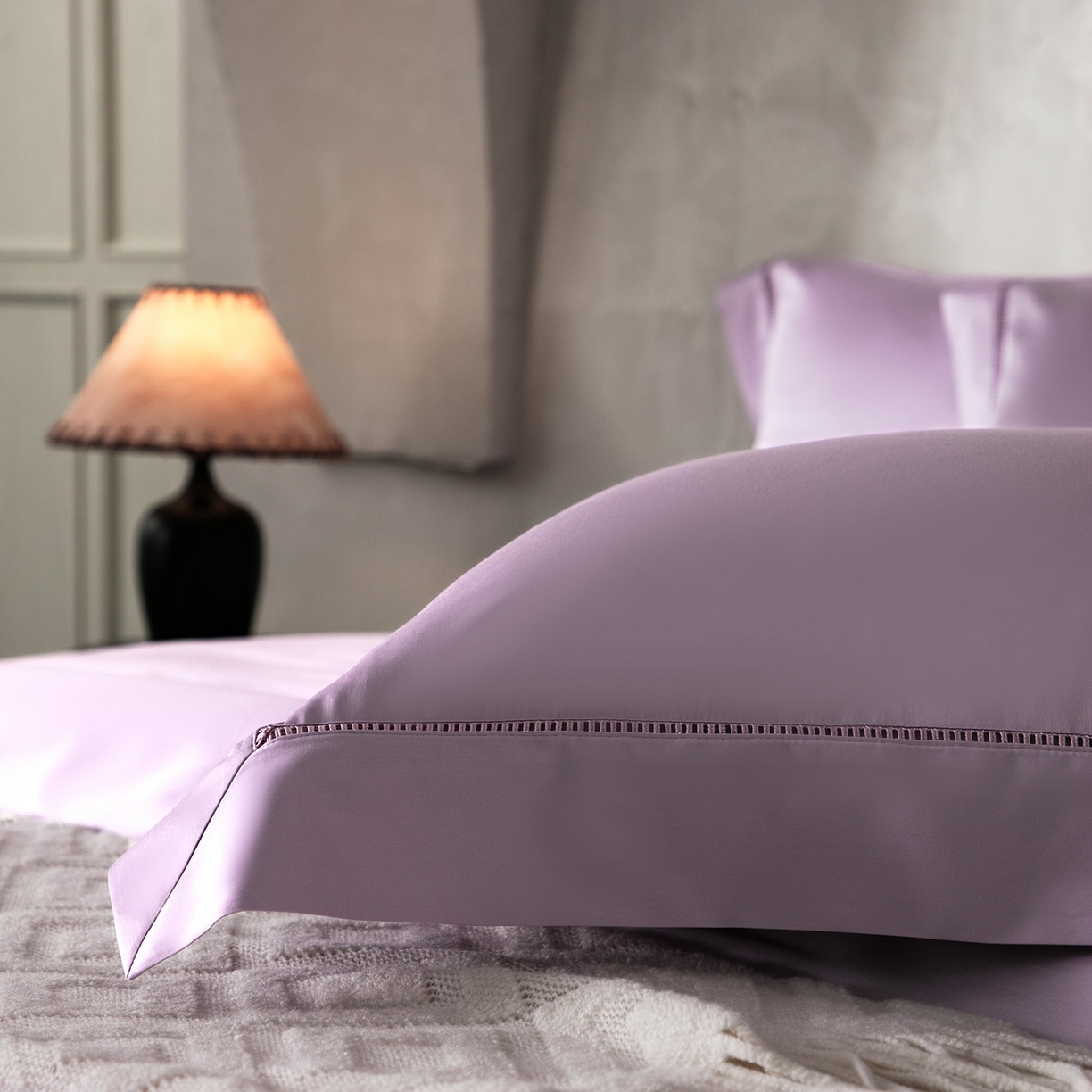 91家纺网 家纺一手货源 找家纺 （总）佳汐蓝家纺 2026新款100支臻棉玲珑系列小镂空款四件套