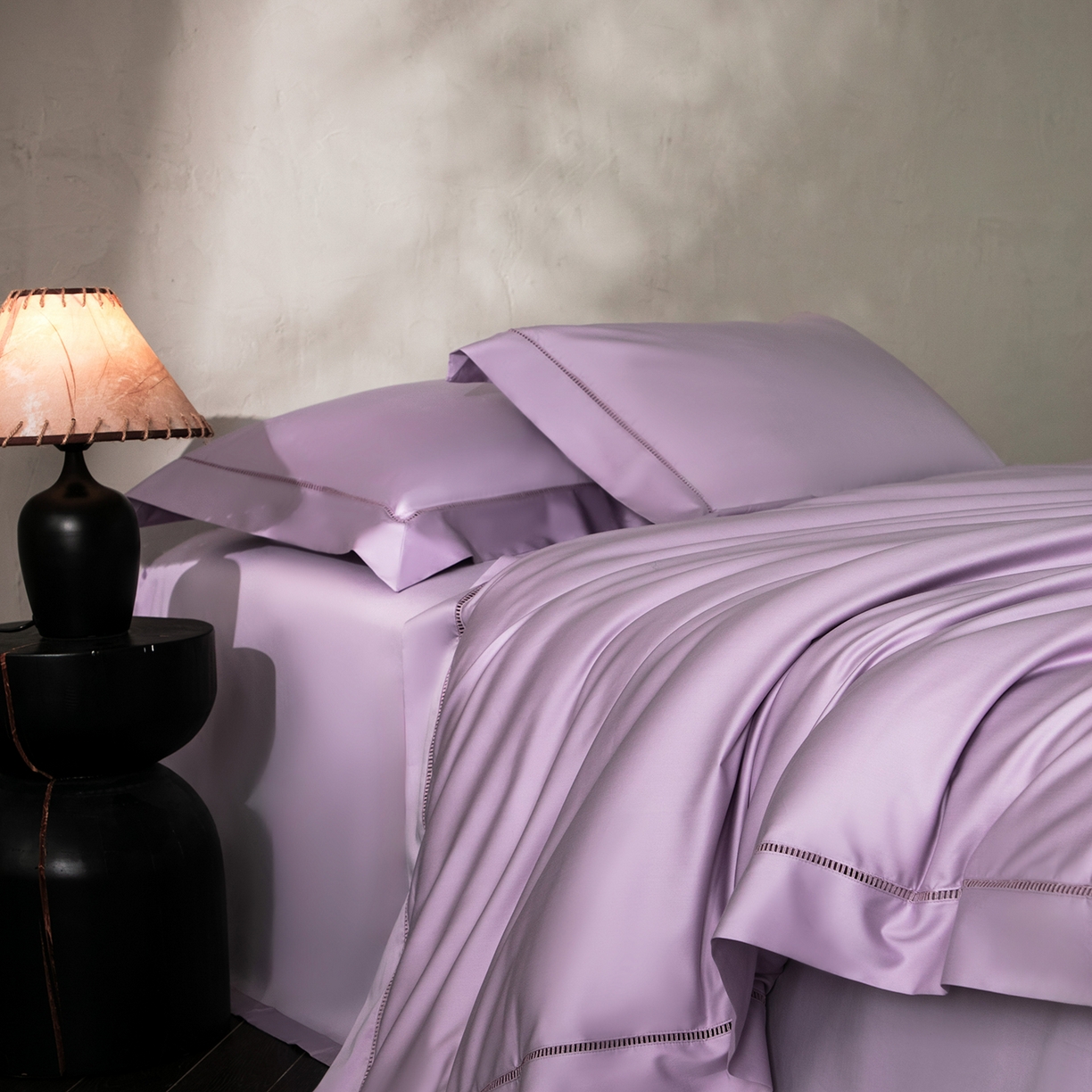 91家纺网 家纺一手货源 找家纺 （总）佳汐蓝家纺 2026新款100支臻棉玲珑系列小镂空款四件套