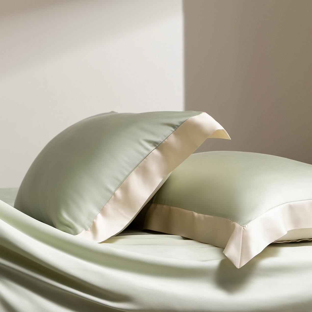 91家纺网 家纺一手货源 找家纺 佳汐蓝家纺 2026新款进口奥地利兰精天丝丝颜悦色-夏被四件套 云水绿