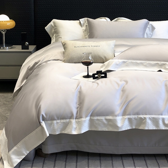 91家纺网 家纺一手货源 找家纺 （总）黑白森林 2026新款高支天丝棉刺绣四件套-克里特