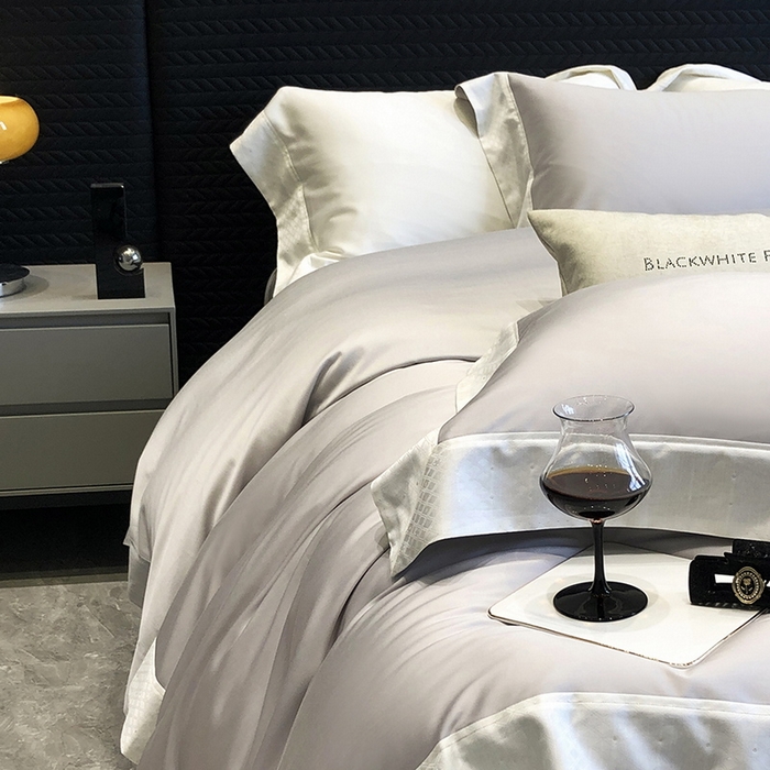 91家纺网 家纺一手货源 找家纺 （总）黑白森林 2026新款高支天丝棉刺绣四件套-克里特