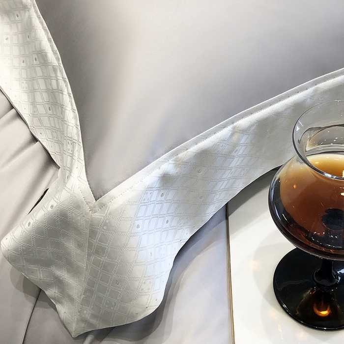 91家纺网 家纺一手货源 找家纺 （总）黑白森林 2026新款高支天丝棉刺绣四件套-克里特