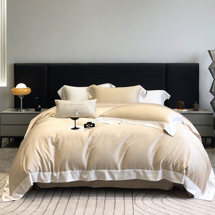 91家纺网 家纺一手货源 找家纺 黑白森林 2026新款高支天丝棉刺绣四件套-克里特 克里特-时空驼