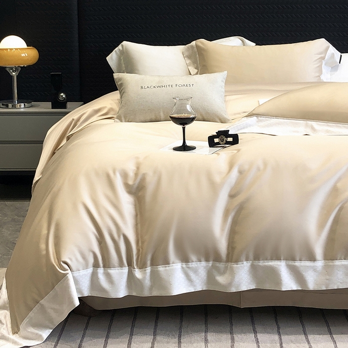 91家纺网 家纺一手货源 找家纺 黑白森林 2026新款高支天丝棉刺绣四件套-克里特 克里特-时空驼