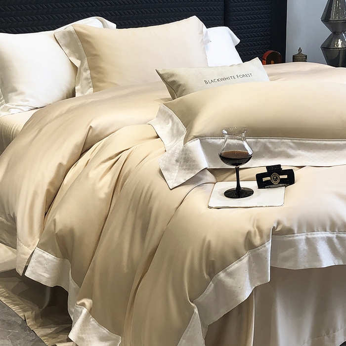 91家纺网 家纺一手货源 找家纺 黑白森林 2026新款高支天丝棉刺绣四件套-克里特 克里特-时空驼