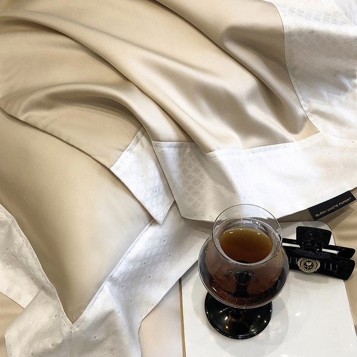 91家纺网 家纺一手货源 找家纺 黑白森林 2026新款高支天丝棉刺绣四件套-克里特 克里特-时空驼