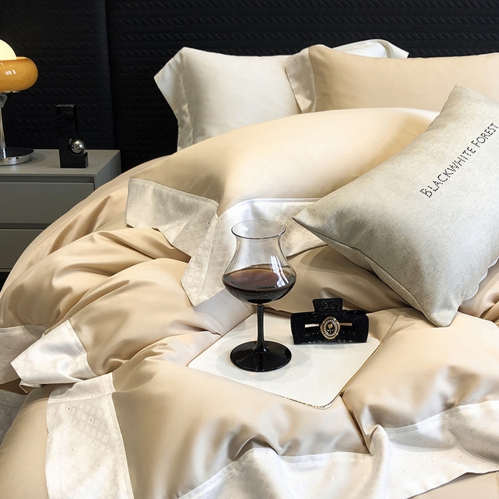 91家纺网 家纺一手货源 找家纺 黑白森林 2026新款高支天丝棉刺绣四件套-克里特 克里特-时空驼