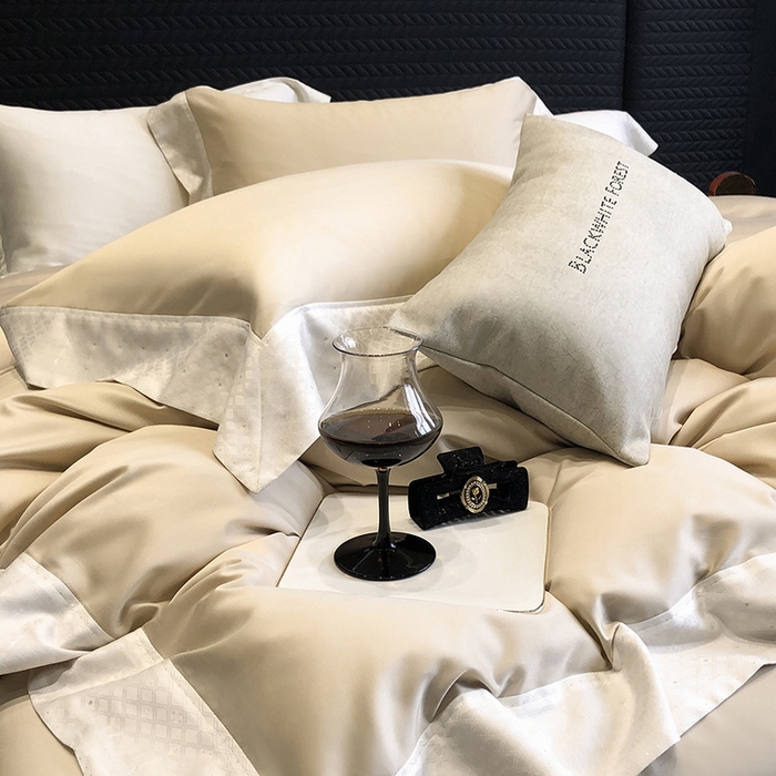 91家纺网 家纺一手货源 找家纺 黑白森林 2026新款高支天丝棉刺绣四件套-克里特 克里特-时空驼