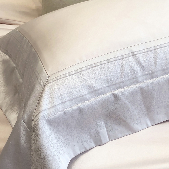 91家纺网 家纺一手货源 找家纺 （总）黑白森林 2026新款高支天丝棉刺绣四件套-伊薇娜