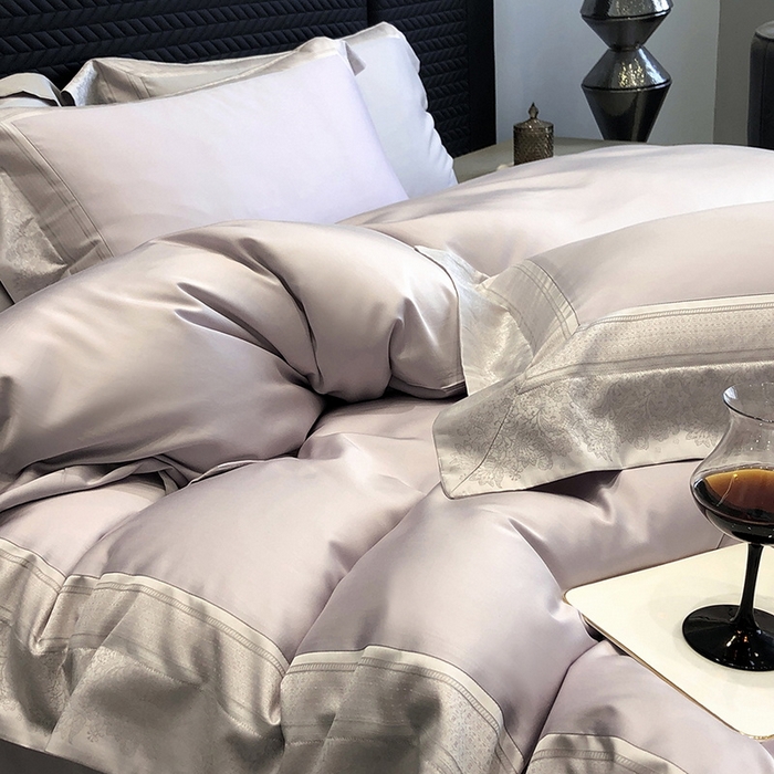 91家纺网 家纺一手货源 找家纺 黑白森林 2026新款高支天丝棉刺绣四件套-伊薇娜 伊薇娜-暮山紫