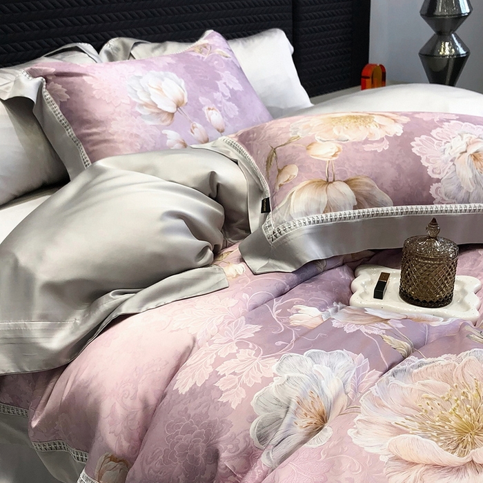 91家纺网 家纺一手货源 找家纺 （总）黑白森林 2026新款轻奢天丝印花四件套