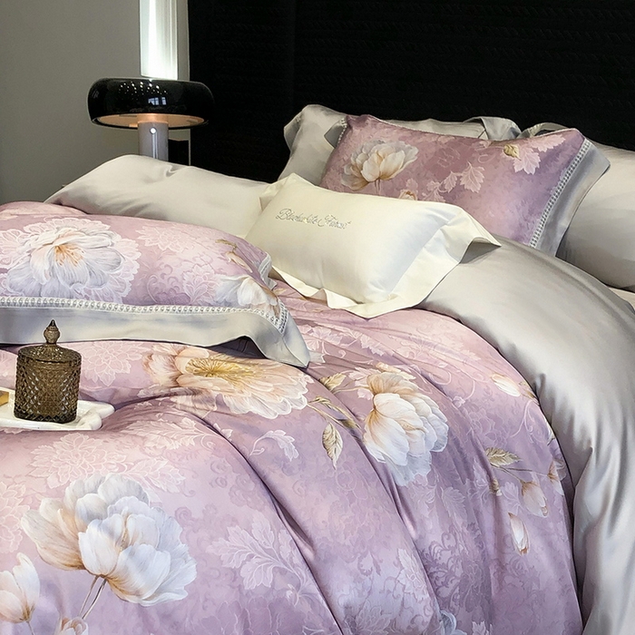 91家纺网 家纺一手货源 找家纺 （总）黑白森林 2026新款轻奢天丝印花四件套