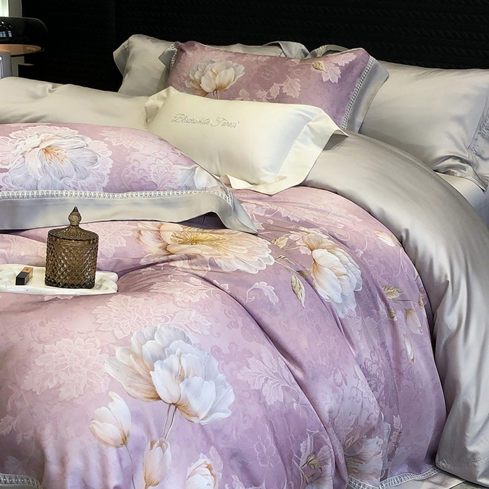 91家纺网 家纺一手货源 找家纺 （总）黑白森林 2026新款轻奢天丝印花四件套