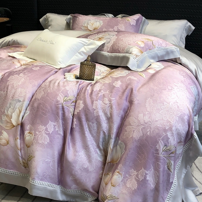 91家纺网 家纺一手货源 找家纺 （总）黑白森林 2026新款轻奢天丝印花四件套