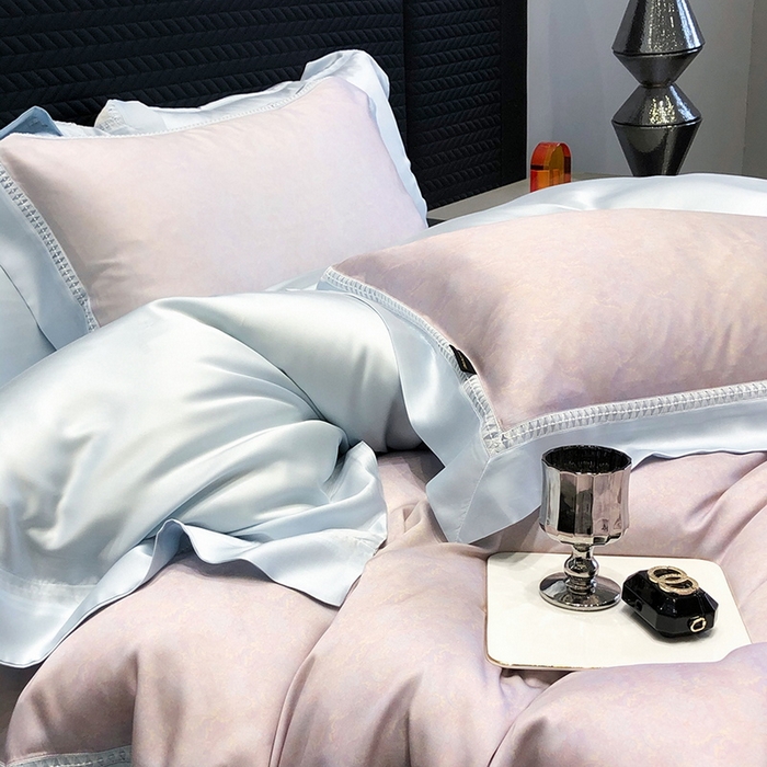 91家纺网 家纺一手货源 找家纺 黑白森林 2026新款轻奢天丝印花四件套 蒂妮-紫