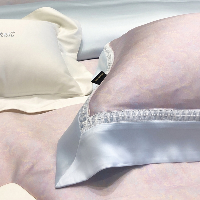 91家纺网 家纺一手货源 找家纺 黑白森林 2026新款轻奢天丝印花四件套 蒂妮-紫