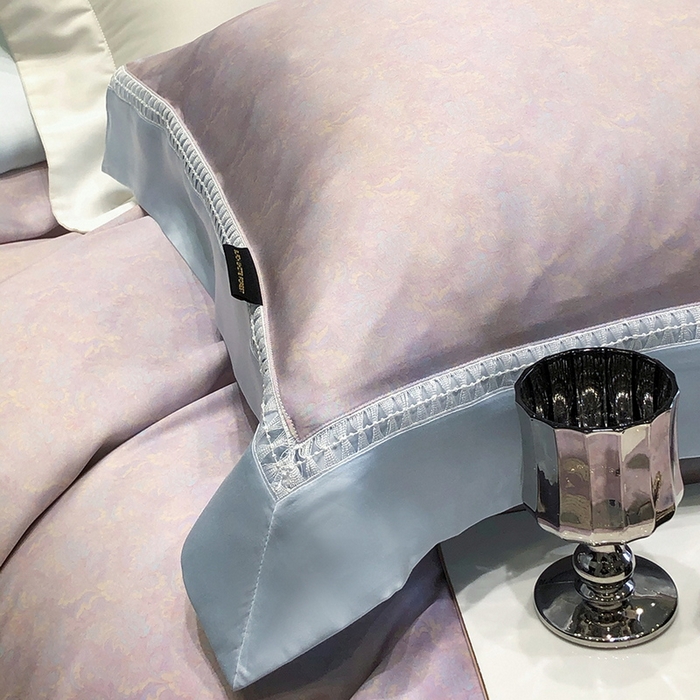 91家纺网 家纺一手货源 找家纺 黑白森林 2026新款轻奢天丝印花四件套 蒂妮-紫