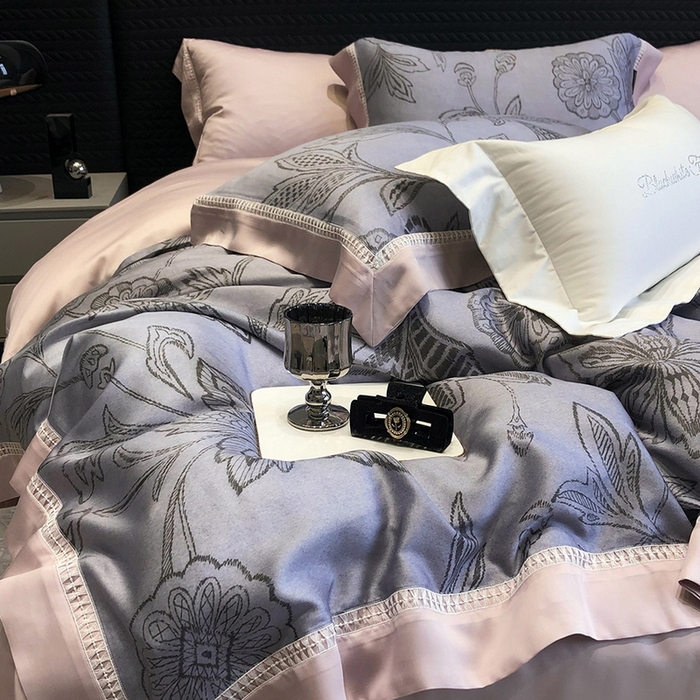 91家纺网 家纺一手货源 找家纺 （总）黑白森林 2026新款轻奢天丝印花四件套