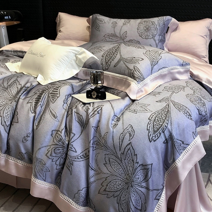 91家纺网 家纺一手货源 找家纺 （总）黑白森林 2026新款轻奢天丝印花四件套