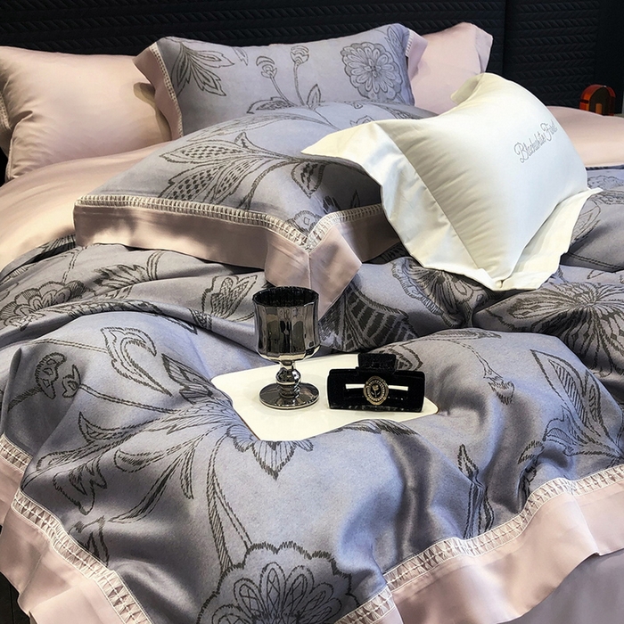 （总）黑白森林 2026新款轻奢天丝印花四件套