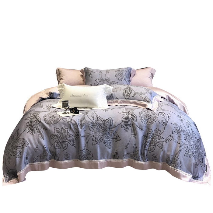 91家纺网 家纺一手货源 找家纺 （总）黑白森林 2026新款轻奢天丝印花四件套