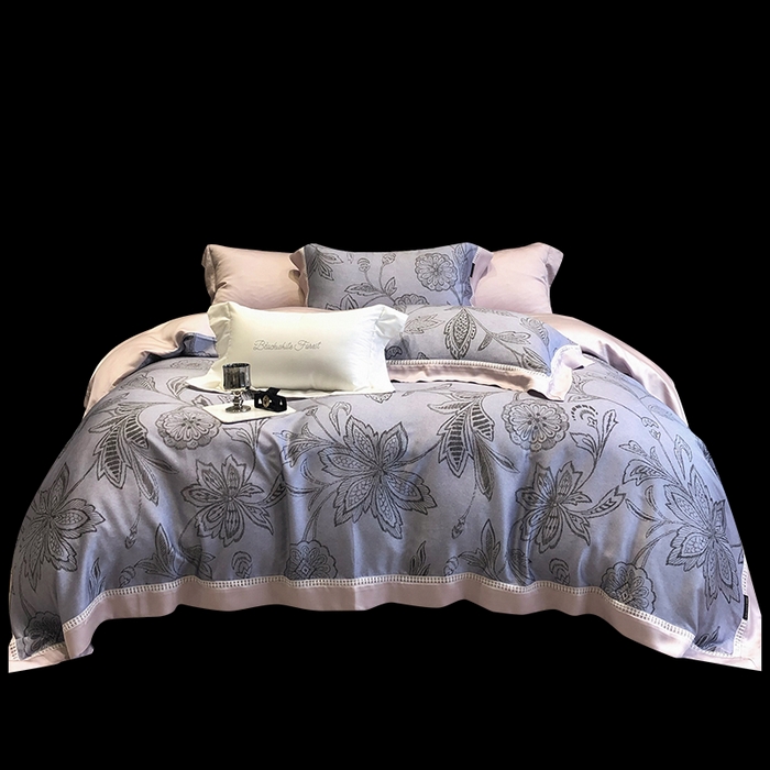 91家纺网 家纺一手货源 找家纺 （总）黑白森林 2026新款轻奢天丝印花四件套