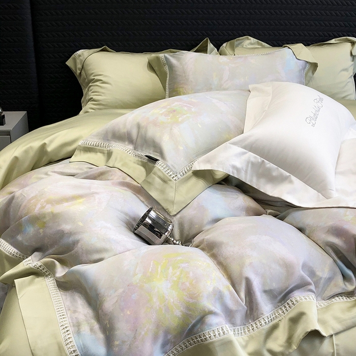 91家纺网 家纺一手货源 找家纺 （总）黑白森林 2026新款轻奢天丝印花四件套