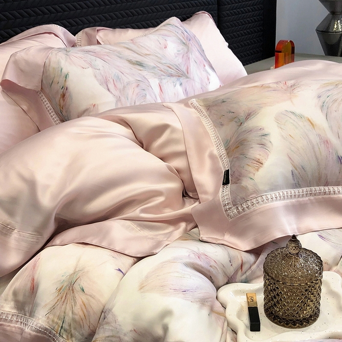 91家纺网 家纺一手货源 找家纺 （总）黑白森林 2026新款轻奢天丝印花四件套