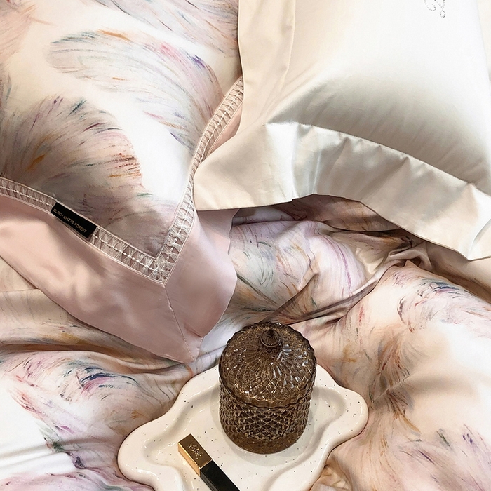 91家纺网 家纺一手货源 找家纺 （总）黑白森林 2026新款轻奢天丝印花四件套