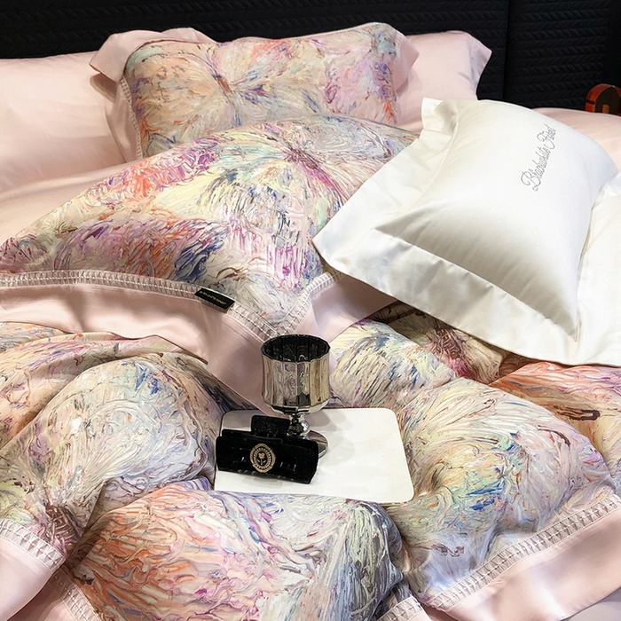 黑白森林 2026新款轻奢天丝印花四件套 慕颜