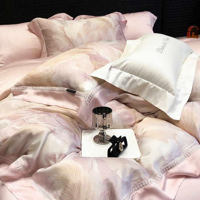 91家纺网 家纺一手货源 找家纺 （总）黑白森林 2026新款轻奢天丝印花四件套