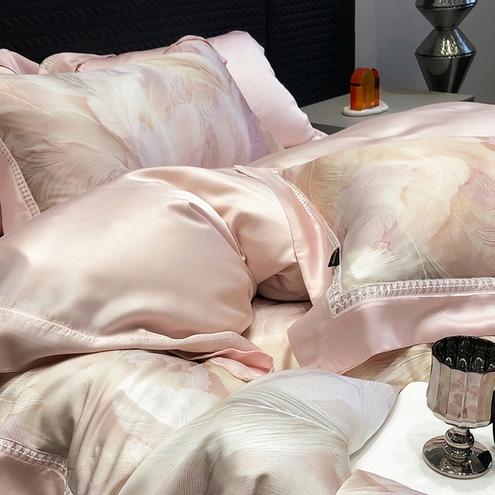 91家纺网 家纺一手货源 找家纺 （总）黑白森林 2026新款轻奢天丝印花四件套