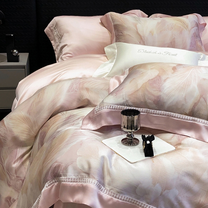 91家纺网 家纺一手货源 找家纺 （总）黑白森林 2026新款轻奢天丝印花四件套