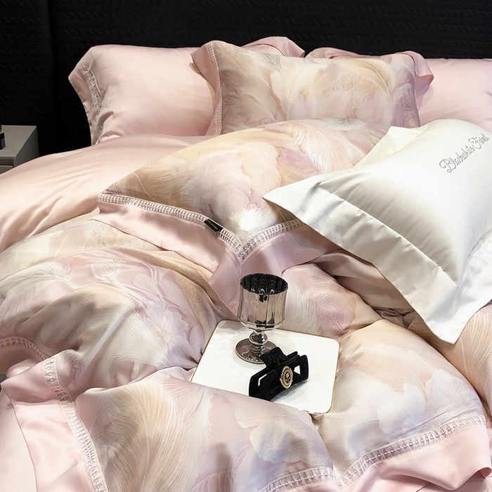 91家纺网 家纺一手货源 找家纺 （总）黑白森林 2026新款轻奢天丝印花四件套