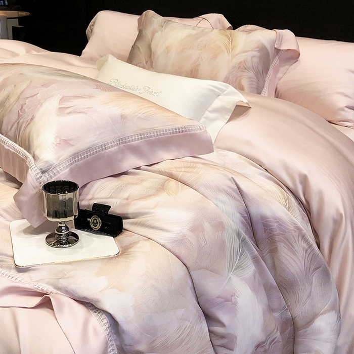 91家纺网 家纺一手货源 找家纺 （总）黑白森林 2026新款轻奢天丝印花四件套