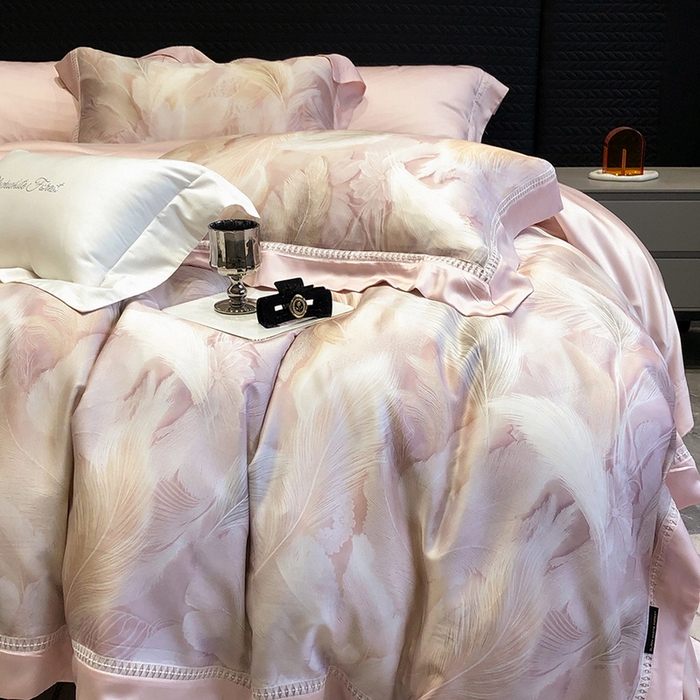 91家纺网 家纺一手货源 找家纺 （总）黑白森林 2026新款轻奢天丝印花四件套