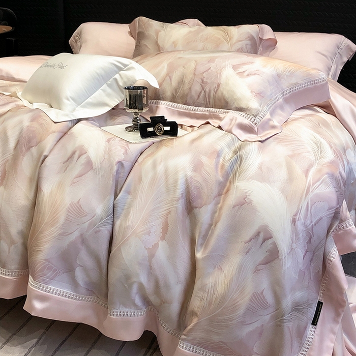 91家纺网 家纺一手货源 找家纺 （总）黑白森林 2026新款轻奢天丝印花四件套