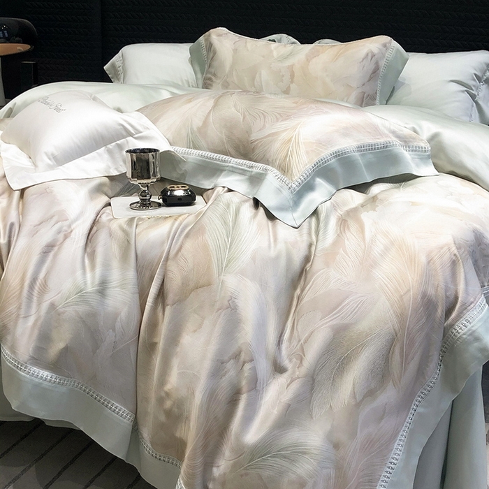 91家纺网 家纺一手货源 找家纺 黑白森林 2026新款轻奢天丝印花四件套 丝蕴-兰