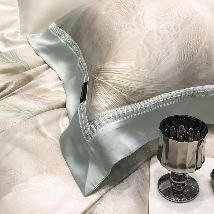 91家纺网 家纺一手货源 找家纺 黑白森林 2026新款轻奢天丝印花四件套 丝蕴-兰