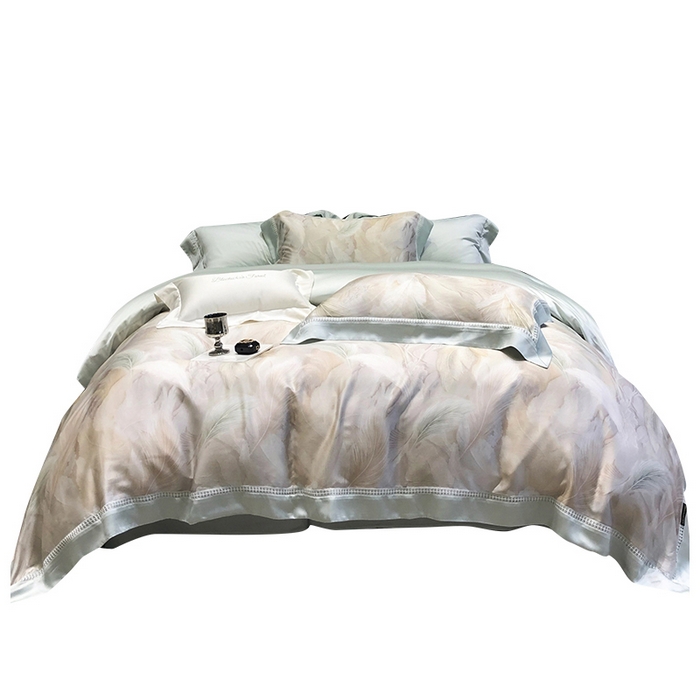 91家纺网 家纺一手货源 找家纺 黑白森林 2026新款轻奢天丝印花四件套 丝蕴-兰