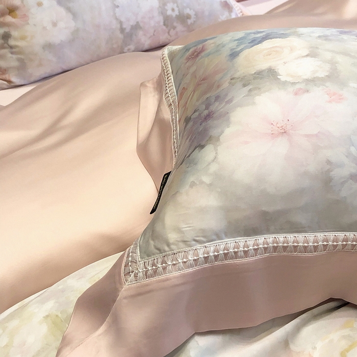 91家纺网 家纺一手货源 找家纺 黑白森林 2026新款轻奢天丝印花四件套 薇宁