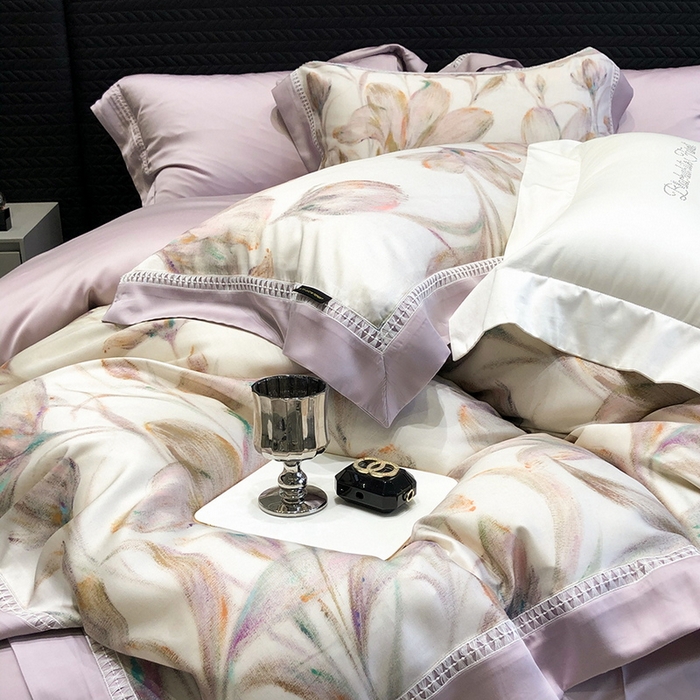 91家纺网 家纺一手货源 找家纺 （总）黑白森林 2026新款轻奢天丝印花四件套