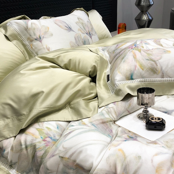 91家纺网 家纺一手货源 找家纺 （总）黑白森林 2026新款轻奢天丝印花四件套